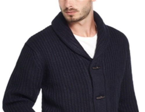 Weatherproof Vintage Men's Shawl Collar Button Down Sweater Blue Size XXX-Large