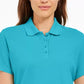 Karen Scott Women's Cotton Polo Top Blue Size Medium