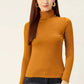 Free People Women's Textured Long Sleeve Turtle Neck Top Yellow  Size Small
