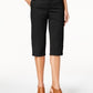 Style & Co Women's Snap Button Capri Pants Black Size 4