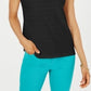 Charter Club Women's Textured Cotton Tank Top Black  Size X-Large