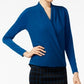 Alfani Women's Surplice Top Blue Size Petite L