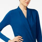 Alfani Women's Surplice Top Blue Size Petite L