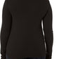 Splendid Women's Rib Classic Long Sleeve Crew Neck Tee Black Size X-Small