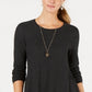 Style & Co. Women's High Low Tunic Sweater Gray Size X-Small