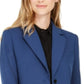 Anne Klein Women's Buttoned Pinstripe Blazer Wear To Work Jacket Blue Size 6