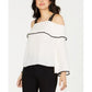 Thalia Sodi Women's Off The Shoulder Top White Size Medium