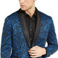 INC International Concepts Men's Metallic Slim Fit Sportcoat Blue Size XXB