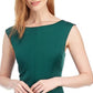 Donna Ricco Women's Scuba Fit & Flare Dress Green Size 6