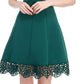 Donna Ricco Women's Scuba Fit & Flare Dress Green Size 6