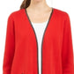 Charter Club Women's Overcoat Jacket Red Size Petite L