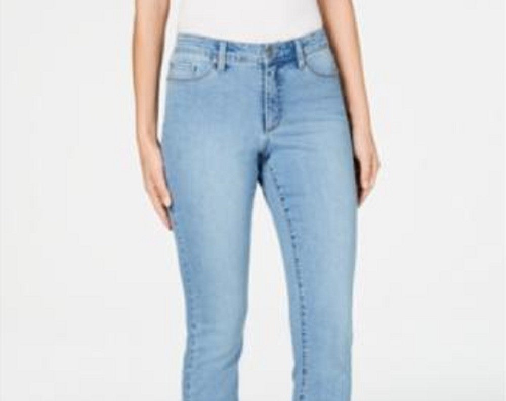 Charter Club Women's Lexington Tummy Control Straight Leg Jeans Blue Size 6