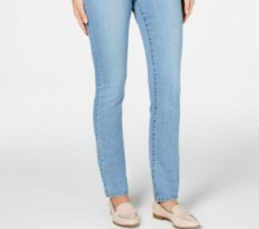 Charter Club Women's Lexington Tummy Control Straight Leg Jeans Blue Size 6