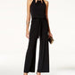 Thalia Sodi Women's Chain Neck Jumpsuit Black  Size XXL
