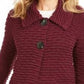 JM Collection Women's Holiday Party Textured Sweater Jacket Purple Size Small