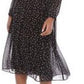 Anne Klein Women's Ritz Dot Fit And Flare Dress Gray Size 4