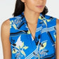 Alfani Women's Ombre Surplice Top Blue Size Petite Small
