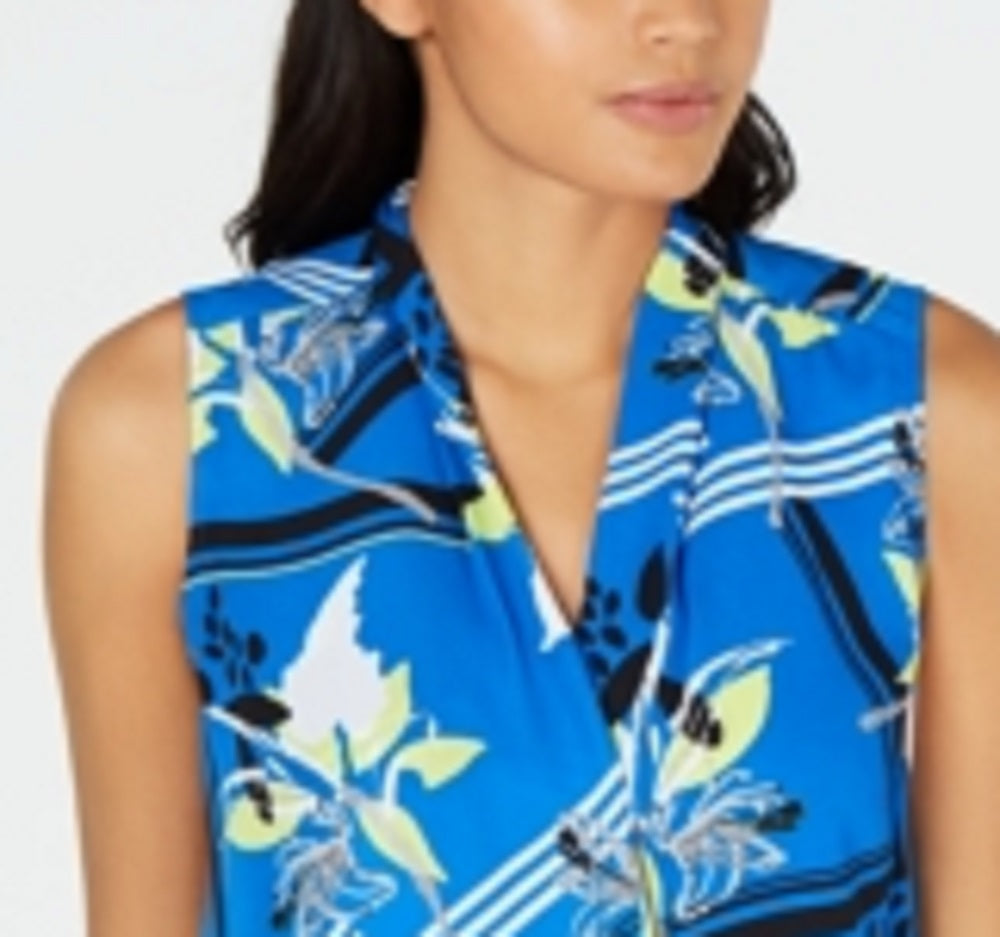 Alfani Women's Ombre Surplice Top Blue Size Petite Small