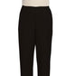 Alfred Dunner Women's Classics Pull On Straight Leg Pants Black Size 16