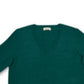 Style & Co Women's V Neck Band Hem Sweater Green Size Medium