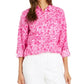 Charter Club Women's Linen Printed Blouse Pink Size X-Large