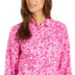 Charter Club Women's Linen Printed Blouse Pink Size X-Large