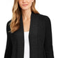 Charter Club Women's Cotton Open Front Cardigan Black Size XX-Large