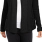 Charter Club Women's Cotton Open Front Cardigan Black Size XX-Large
