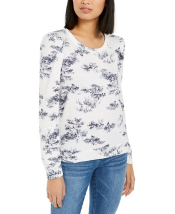 INC International Concepts Women's Cozy Activewear Sweatshirt White Size Small