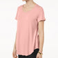 JM Collection Women's Scoop Neck Top Orange Size Large