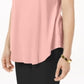 JM Collection Women's Scoop Neck Top Orange Size Large