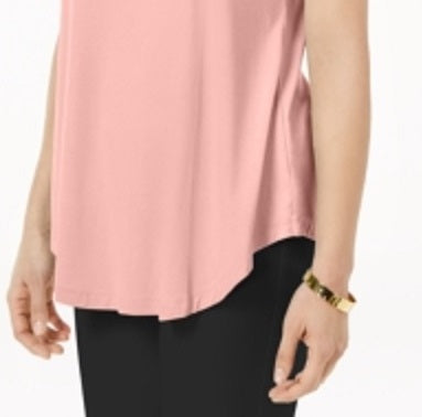JM Collection Women's Scoop Neck Top Orange Size Large