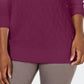 Karen Scott Women's Basket Stitch Sweater Purple Size Small