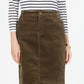 Charter Club Women's Corduroy Tummy Control Skirt Green Size 6
