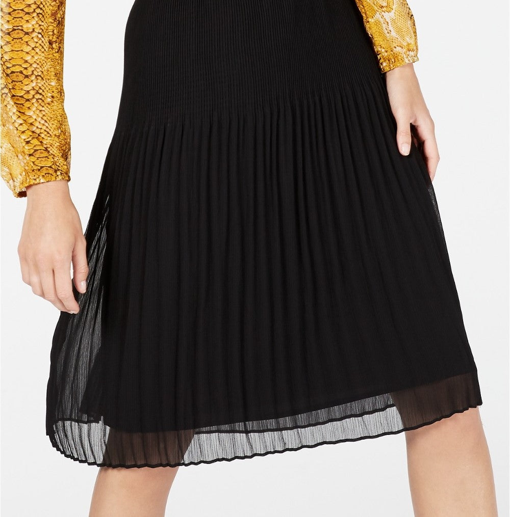 INC International Concepts Women's Pleated Skirt Black Size Petite XL