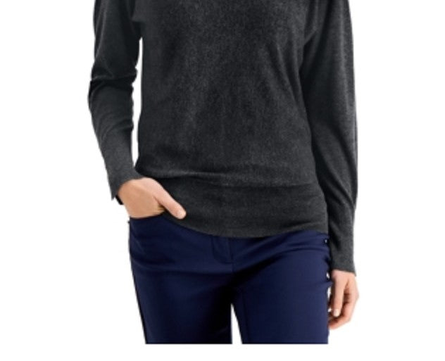 JM Collection Women's Rivet Dolman Sleeve Top Black Size X-Small