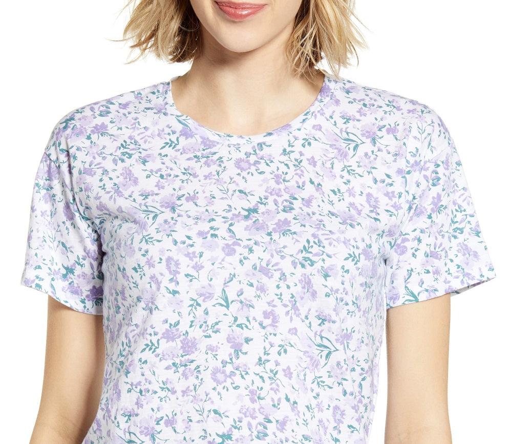 Lucky Brand Women's Tee Shirts Floral Tee White Size Medium