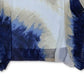 JM Collection Women's Crochet Trim Printed Poncho Top Blue Size X-Small