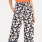 John Paul Richard Women's Floral Drawstring Pants Blue Size Petite L