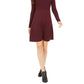Style & Co Women's Ribbed Knit Sweater Dress Purple Size Medium
