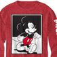 Disney Big Boy's Mickey Mouse Worldwide T-Shirt Red Size Small