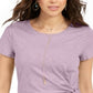 Style & Co Women's Side Tie Top Lilac Size X-Large
