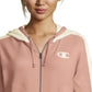 Champion Women's Heritage Herringbone Zip Hoodie Pink Size Large