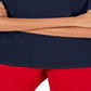 Charter Club Women's Striped Collared T-Shirt Blue Size Petite S