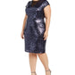 Teeze Me Women's Plus Sequined Party Dress Blue Size 16