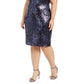 Teeze Me Women's Plus Sequined Party Dress Blue Size 16