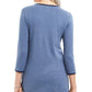 Karen Scott Women's Cotton Tipped Tunic Blue Size X-Small