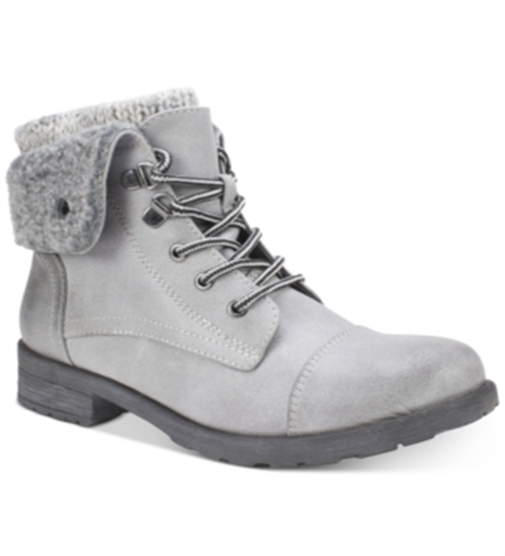 White Mountain Women's Sandro Combat Boots Gray Size 5.5