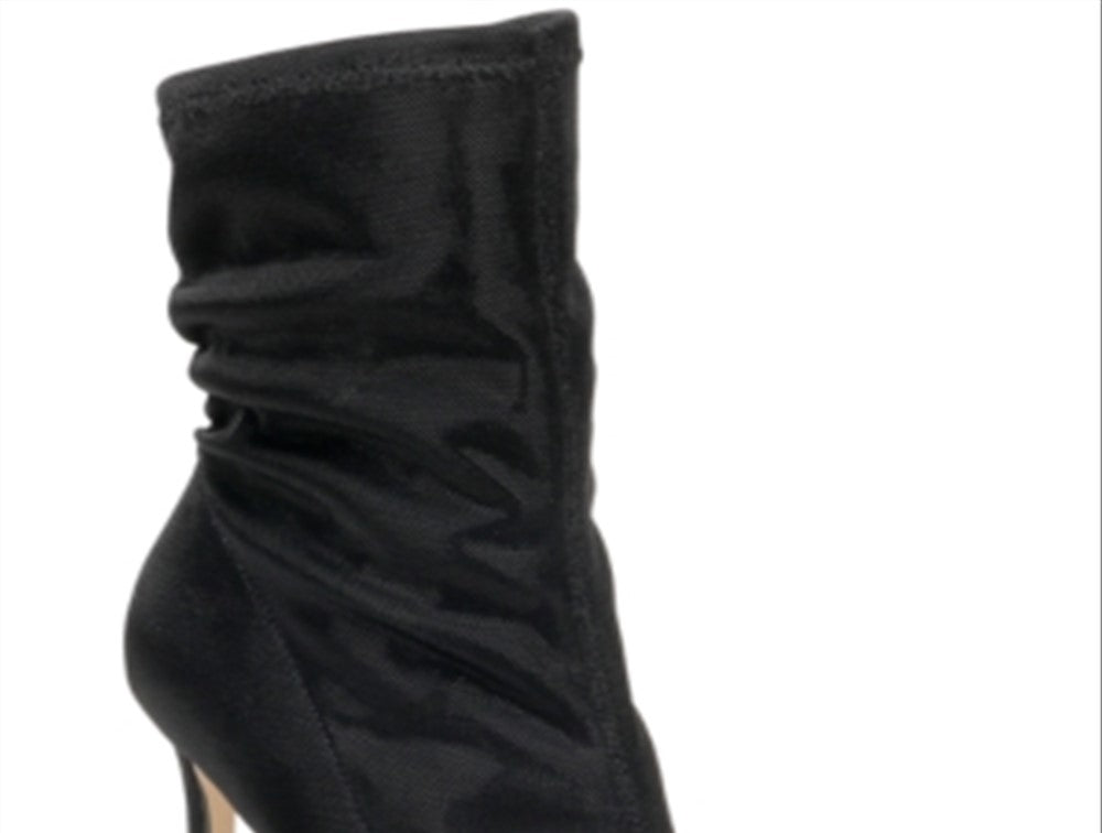 Badgley Mischka Women's Ronnie Fabric Pointed Toe Mid Calf Fashion Boots Brown  Size 10 M