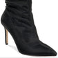 Badgley Mischka Women's Ronnie Fabric Pointed Toe Mid Calf Fashion Boots Brown  Size 10 M
